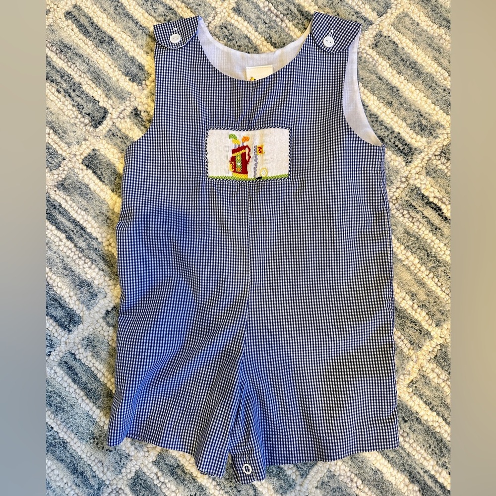 Jon Jon with Golf smocking. Size 18 months.